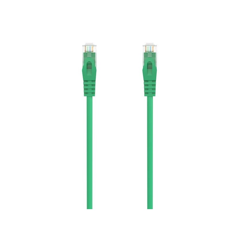 Aisens Cable de Red Latiguillo RJ45 LSZH Cat.6A 500 MHZ UTP AWG24 - 0.50m - Libre de Halogenos - 10 Gigabit/s - Color Verde