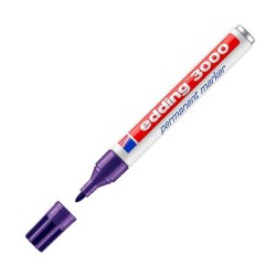 Marcador permanente Edding 3000 - Punta cónica -Trazo 1,5 mm - 3 mm - Color violeta