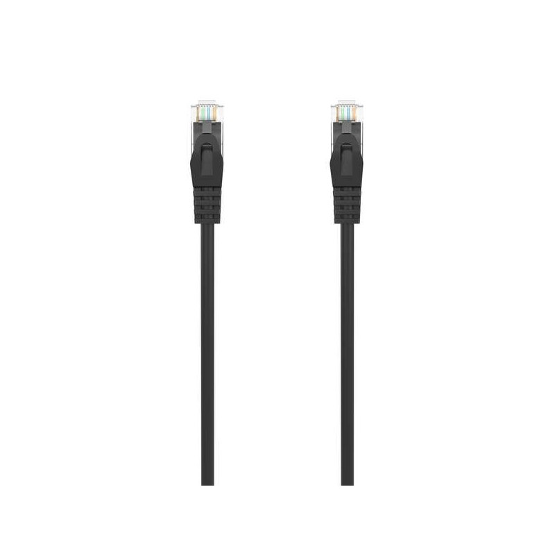 Aisens Cable de Red Latiguillo RJ45 LSZH Cat.6A 500 MHZ UTP AWG24 - 2m - Libre de Halogenos - 10 Gigabit/s - Color Negro