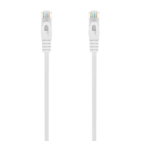 Aisens Cable de Red Latiguillo RJ45 LSZH Cat.6A 500 MHZ UTP AWG24 - 1m - Libre de Halogenos - 10 Gigabit/s - Color Blanco
