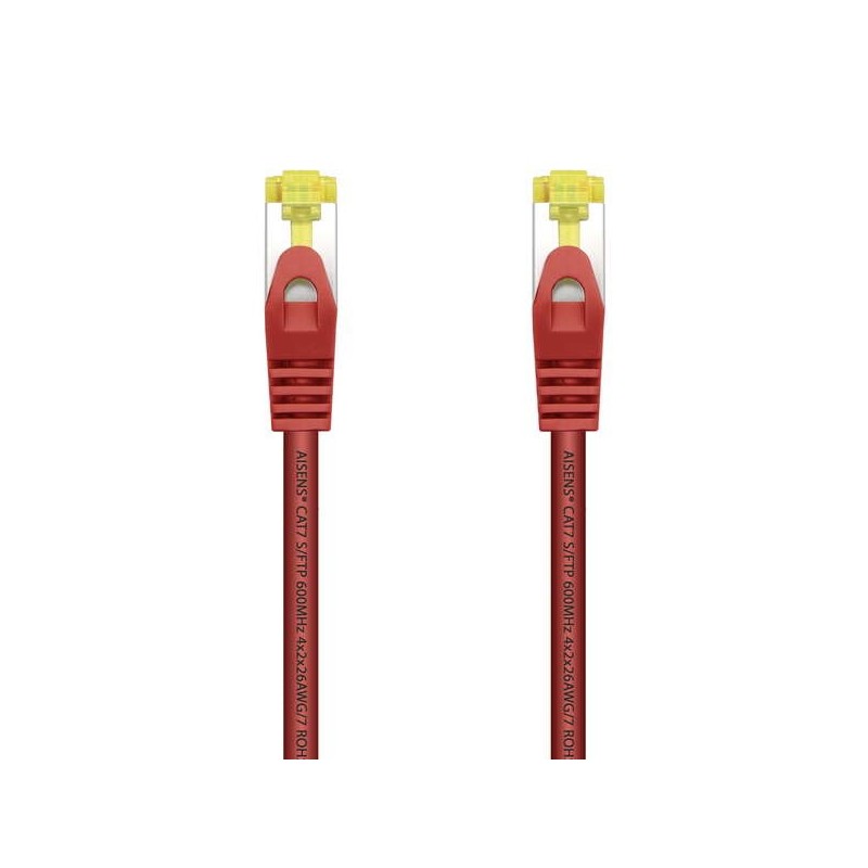 Aisens Cable de Red Latiguillo RJ45 LSZH Cat.7 600 MHz S/FTP PIMF AWG26 - 1.0M - Color Rojo