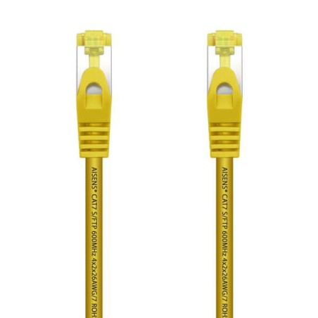 Aisens Cable de Red Latiguillo RJ45 LSZH Cat.7 600 MHz S/FTP PIMF AWG26 - 1.0M - Color Amarillo