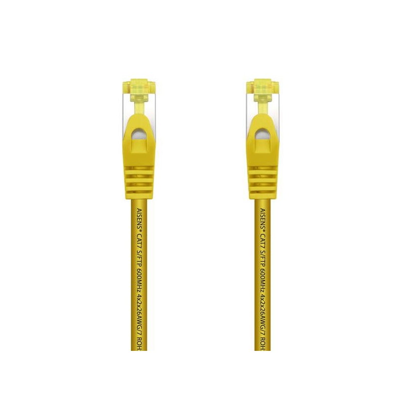 Aisens Cable de Red Latiguillo RJ45 LSZH Cat.7 600 MHz S/FTP PIMF AWG26 - 2.0M - Color Amarillo