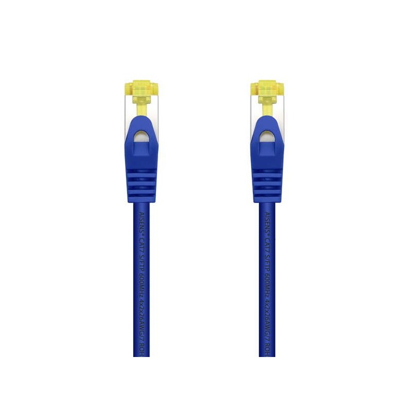Aisens Cable de Red Latiguillo RJ45 LSZH Cat.7 600 MHz S/FTP PIMF AWG26 - 2.0M - Color Azul