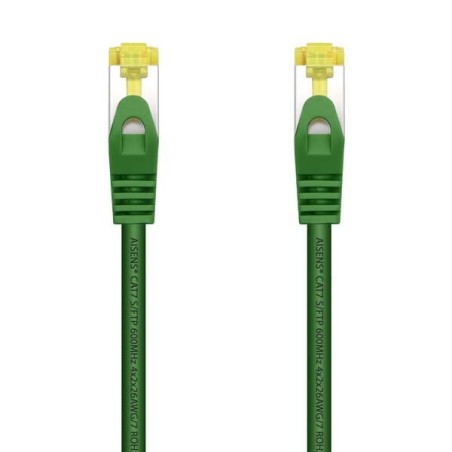Aisens Cable de Red Latiguillo RJ45 LSZH Cat.7 600 MHz S/FTP PIMF AWG26 - 0.5M - Color Verde