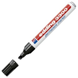 Marcador permanente Edding 3300 - Punta biselada - Trazo 1 mm - 5 mm - Color negro