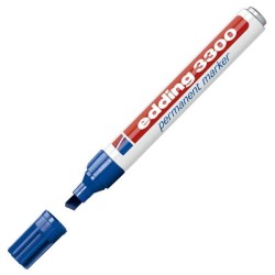Marcador permanente Edding 3300 - Punta biselada - Trazo 1 mm - 5 mm - Color azul