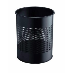 Papelera Durable - Metálica - 15 L - Color negro