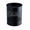 Papelera Durable - Metálica - 15 L - Color negro