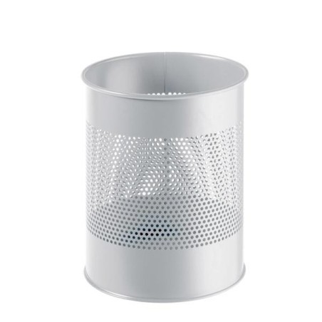 Papelera Durable - Metálica - 15 L - Color gris