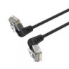 Vention Cable de Red UTP RJ45 Slim Cat.6A Cabeza Rotatoria 360 Angulo Recto - 1.5m - Color Negro