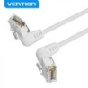 Vention Cable de Red UTP RJ45 Slim Cat.6A Cabeza Rotatoria Angulo 360 Recto - 1.5m - Color Blanco