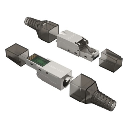 Vention Conector para Cable de Red RJ45 Cat.6 FTP - Sin Herramientas - Color Gris