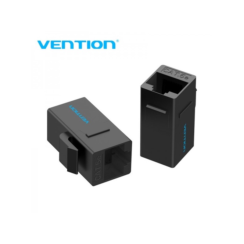 Vention Adaptador Conector RJ45 Cat5e UTP Hembra a Hembra - Color Negro