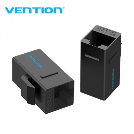 Vention Adaptador Conector RJ45 Cat5e UTP Hembra a Hembra - Color Negro
