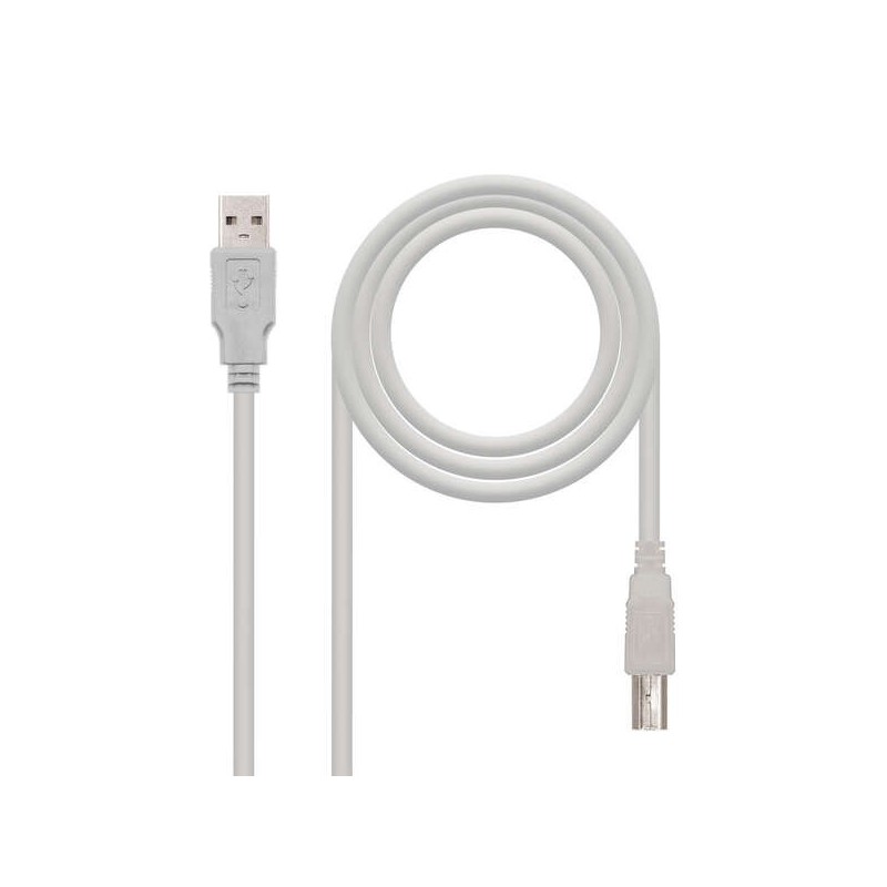 Nanocable Cable de Impresora USB-A 2.0 Macho a USB-B Macho 1.80m