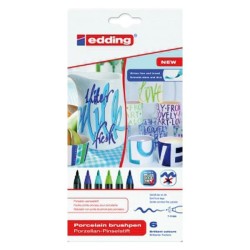 Rotulador para porcelana Edding - Colores cálidos surtidos - 6 ud