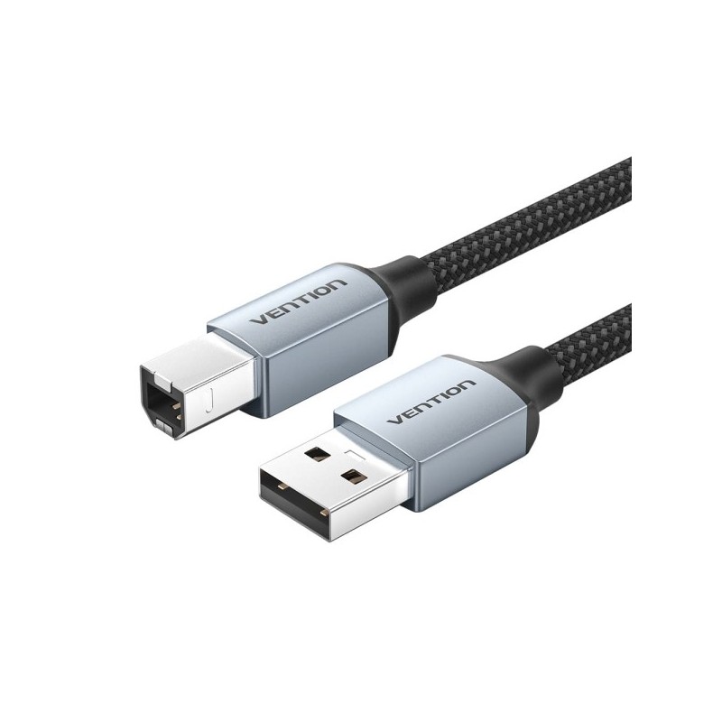 Vention Cable Impresora USB 2.0 Macho a USB-B Macho - 1m - Trenzado - Color Gris