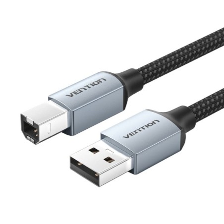 Vention Cable Impresora USB 2.0 Macho a USB-B Macho - 1m - Trenzado - Color Gris