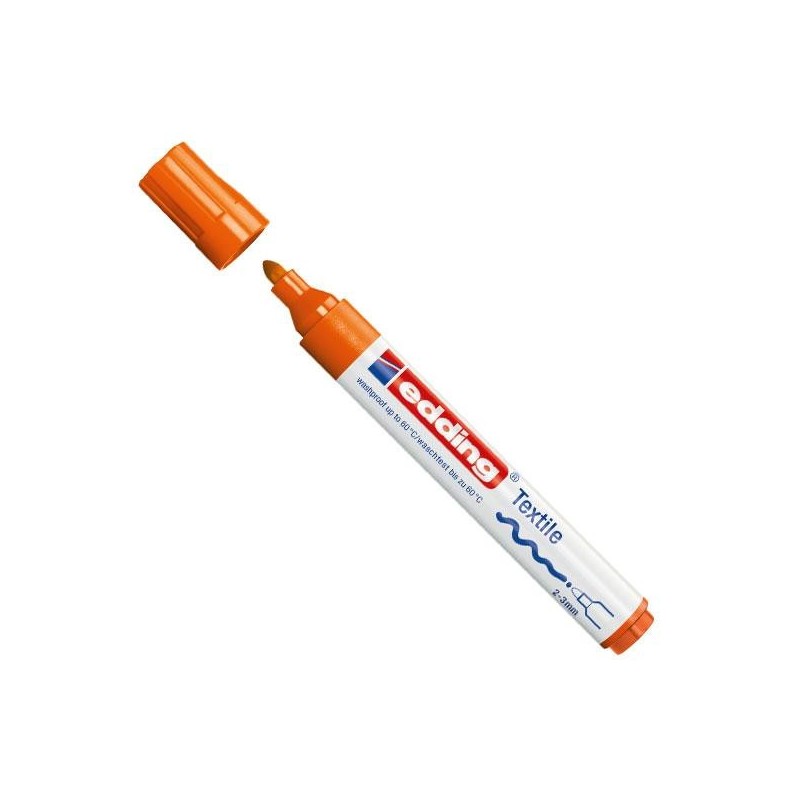 Marcador permanente especial tela edding 4500 - Trazo 3 mm - Color naranja Marcador permanente especial tela edding 4500 - Trazo 3 mm - Color naranja