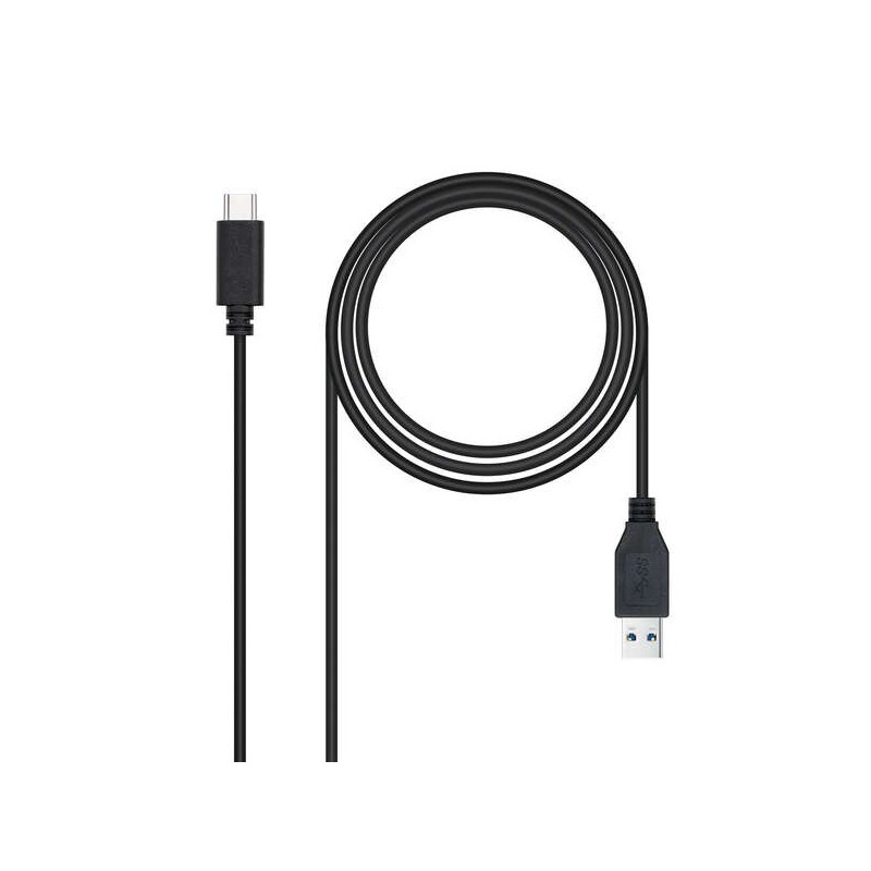 Nanocable Cable USB 3.1 Gen2 10Gbps 3A USB-C/M-A/M 2m - Color Negro