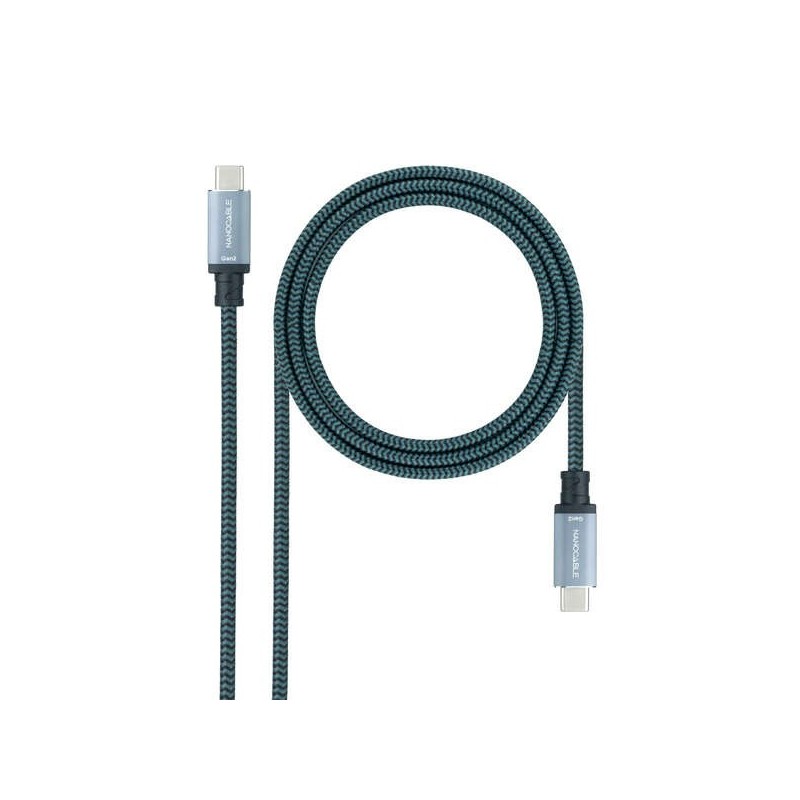 Nanocable Cable USB 3.1 Gen2 5A USB-C/M-USB-C/M 1m - Color Negro