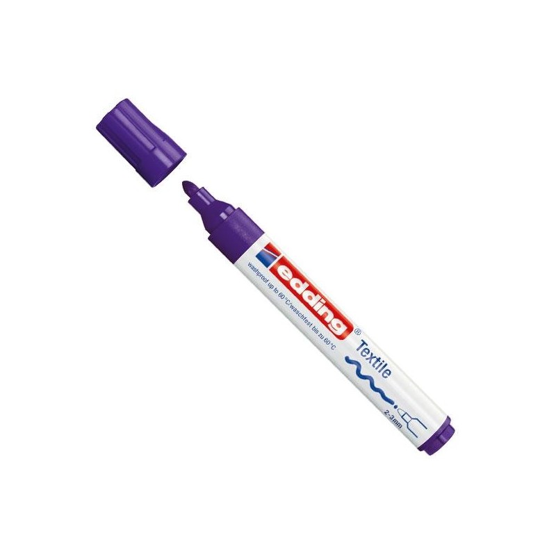 Marcador permanente especial tela edding 4500 - Trazo 3 mm - Color violeta