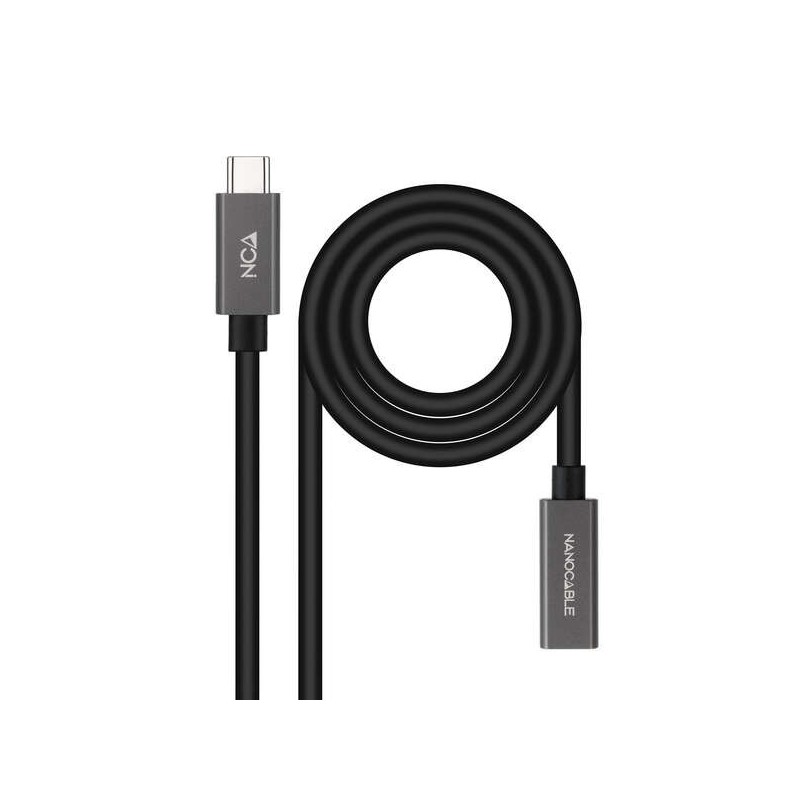 Nanocable Cable USB 3.2 Gen2x2 60W 4K/60Hz USB-C M/H - 0.5m - Color Negro