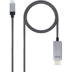 Nanocable Cable Conversor USB-C Macho a HDMI Macho 1.80m - Color Negro/Plata
