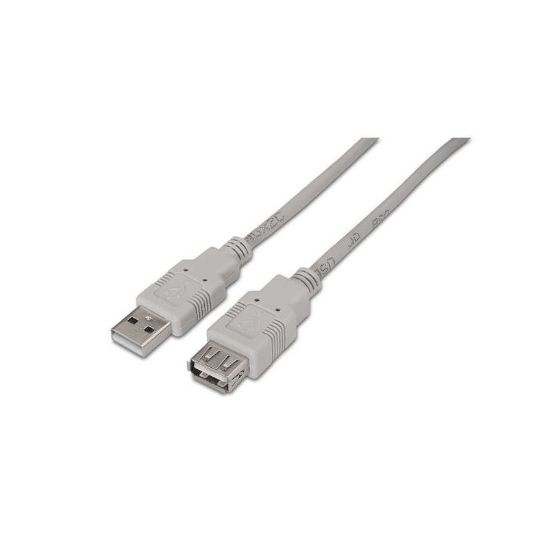 Aisens Cable Extension USB 2.0 - Tipo A Macho a Tipo A Hembra - 1.0m - Color Beige
