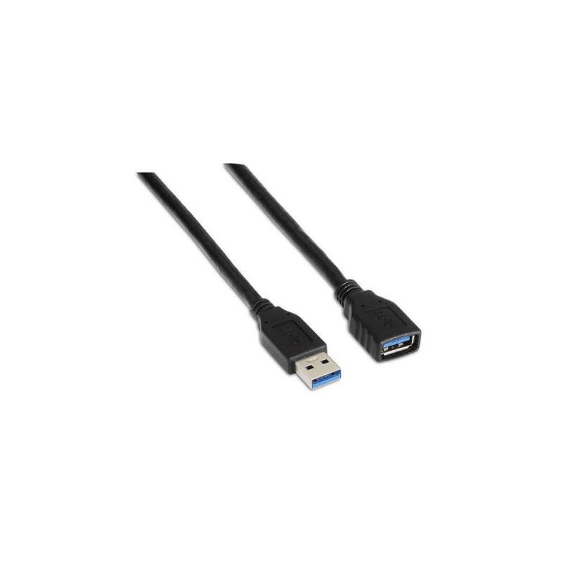 Aisens Cable Extension USB 3.0 - Tipo A Macho a A Hembra - 1.0m - Color Negro