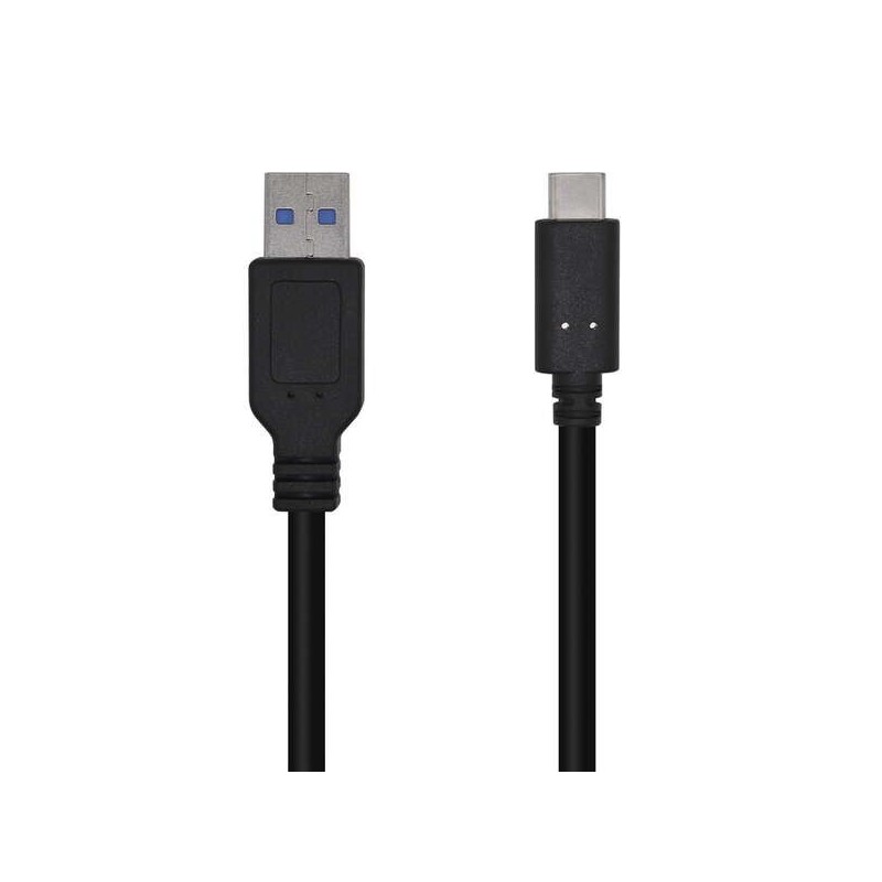Aisens Cable USB 3.1 Gen2 10Gbps 3A - Tipo USB-C/M-A Macho - 0.5m - Color Negro
