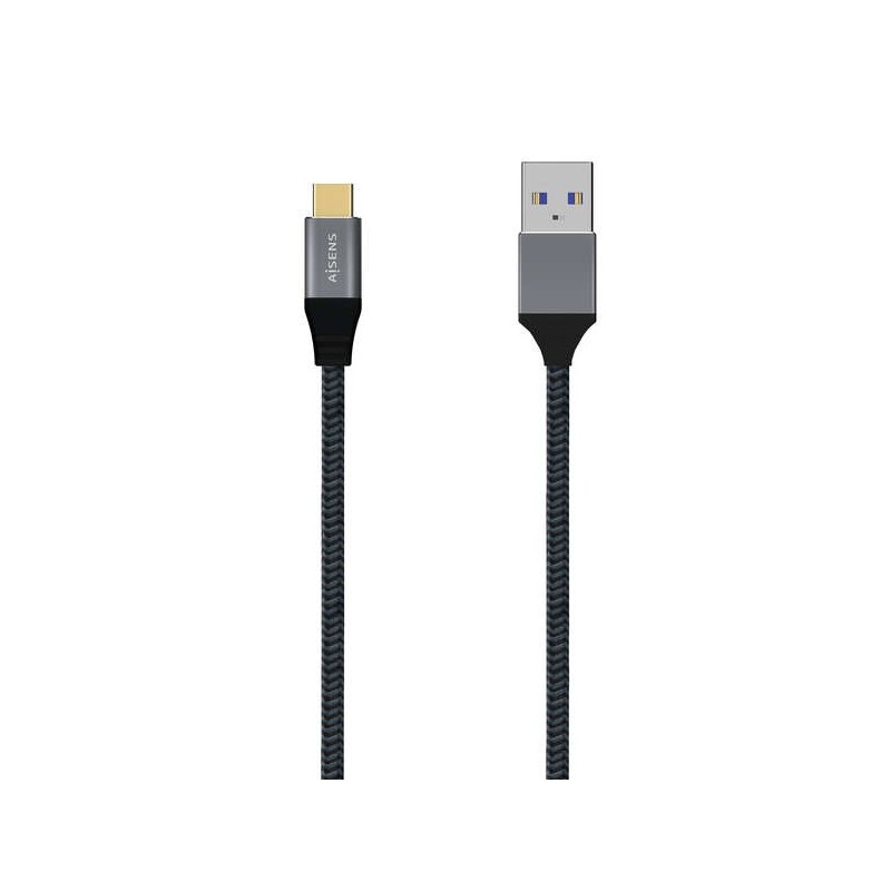 Aisens Cable USB 3.1 GEN2 Aluminio 10GBPS 3A - TIPOUSB-C/M-A/M - 0.5M - Color Gris