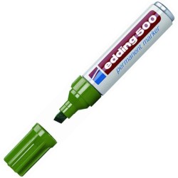 Marcador permanente Edding 500 - Punta biselada - Trazo 2 mm - 7 mm - Color verde