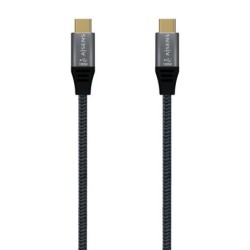 Aisens Cable USB 3.2 GEN2x2 Aluminio 20GBPS 5A 100W E-MARK - TIPOUSB-C/M-USB-C/M - 2.0M - Color Gris