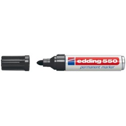 Marcador permanente edding 550 - Punta redonda - Trazo 3 mm - 4 mm - Color negro