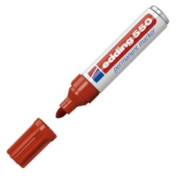 Marcador permanente edding 550 - Punta redonda - Trazo 3 mm - 4 mm - Color rojo