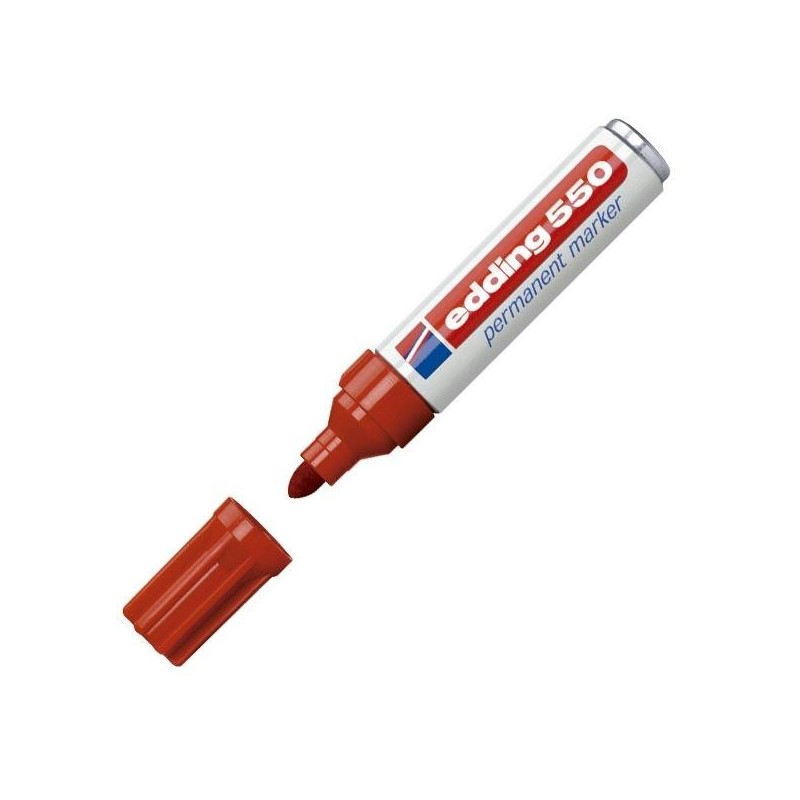 Marcador permanente edding 550 - Punta redonda - Trazo 3 mm - 4 mm - Color rojo Marcador permanente edding 550 - Punta redonda - Trazo 3 mm - 4 mm - Color rojo