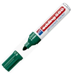 Marcador permanente edding 550 - Punta redonda - Trazo 3 mm - 4 mm - Color verde