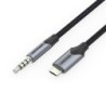 Vention Cable MicroUSB Macho a Jack 3.5 Macho - 1m - Trenzado - Color Negro