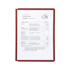 Fundas para clasificador Durable Sherpa - PP - A4 - Color rojo - Pack 5 ud