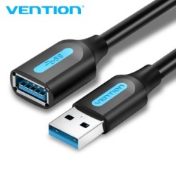 Vention CableTech Pro Extensor USB 3.0 Alta Velocidad de Transferencia Conductor de Cobre Conexion Segura y Estable Color Negro