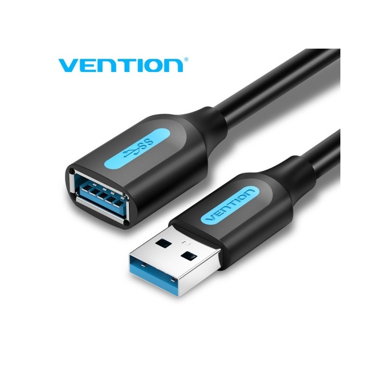 Vention CableTech Pro Extensor USB 3.0 Alta Velocidad de Transferencia Conductor de Cobre Conexion Segura y Estable Color Negro