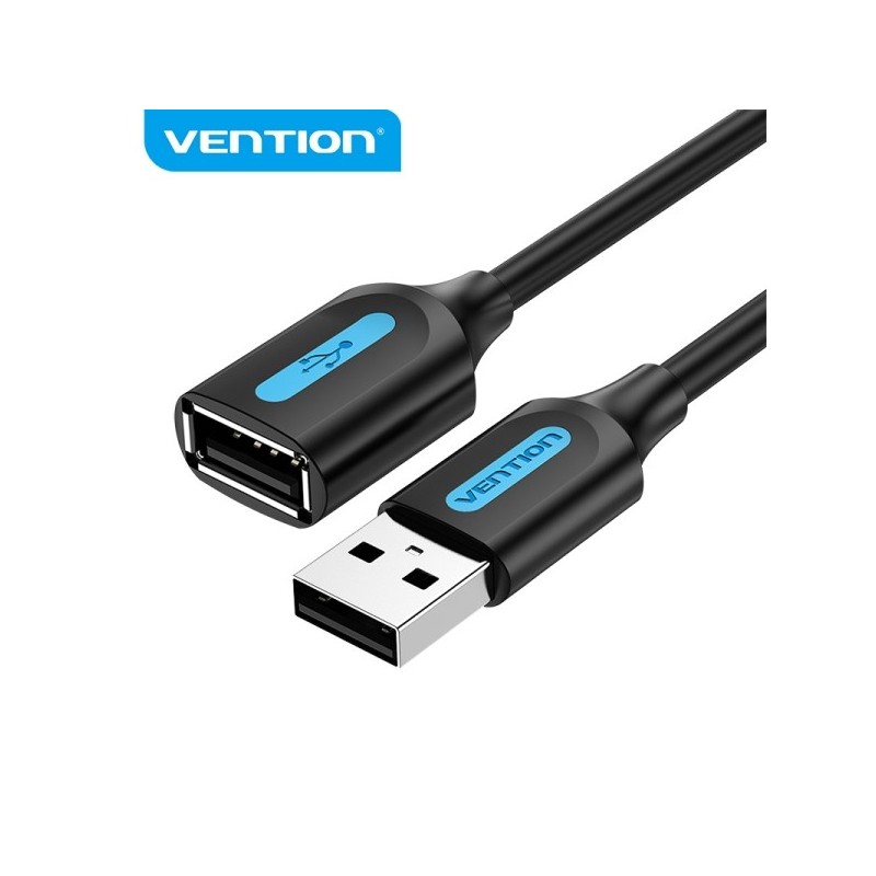 Vention CableTech USB 2.0 Extensor - Conector a Macho a a Hembra - 50 cm - Alta Compatibilidad - Color Negro