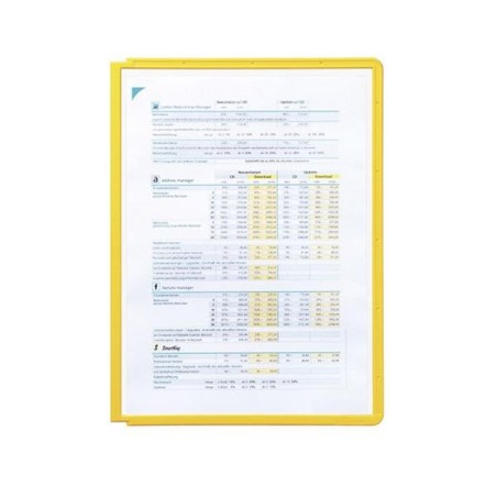 Fundas para clasificador Durable Sherpa - PP - A4 - Color amarillo - Pack 5 ud