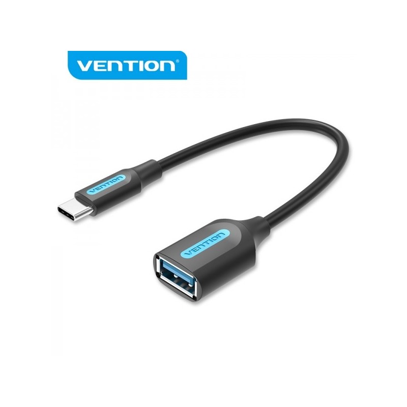 Vention Adaptador USB 3.1 Macho a USB-C Hembra - 0.15m - Color Negro