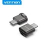 Vention Lector de Tarjetas MicroSD - Interfaz USB 2.0 - Tipo C - Proceso de Galvanoplastia Niquel - Color Negro