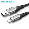 Vention Cable Micro USB Reversible Carga Rapida 3A Transmision 480Mbps Durabilidad Mejorada Proteccion de Bateria Color Gris