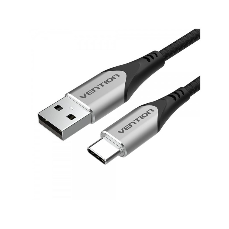 Vention Cable USB-A Macho a USB-C Macho 3A 60W 480Mbps - 0.5m - Color Gris