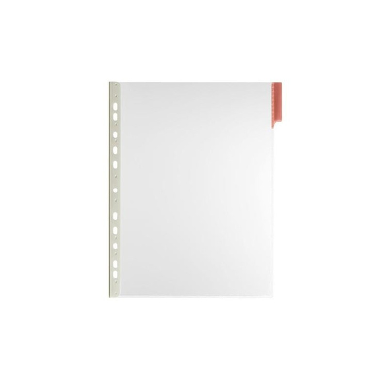 Fundas multitaladro para clasificador Durable Function - Plástico rígido - A4 - Color rojo - Pack 5 ud Fundas multitaladro para clasificador Durable Function - Plástico rígido - A4 - Color rojo - Pack 5 ud